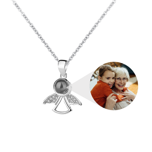 Angel's Light Photo Necklace for Memorials
