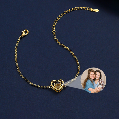 Custom Heart Photo Bracelet