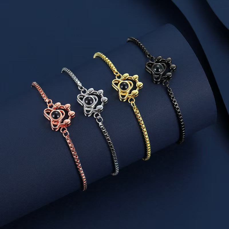 Custom Paw Necklace with Hidden Photo