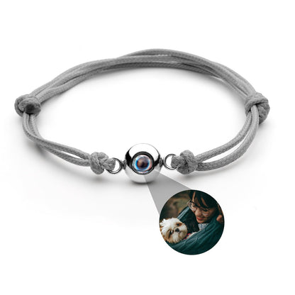 Adjustable Braided Bracelet With Hidden Photo