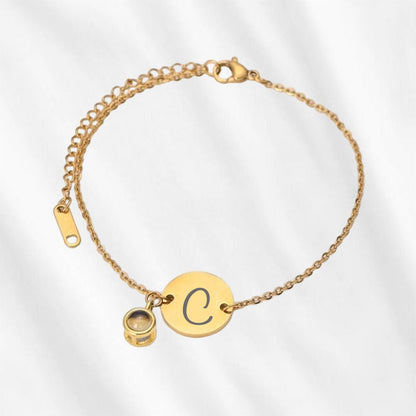 Custom Initial and Photo Bracelet