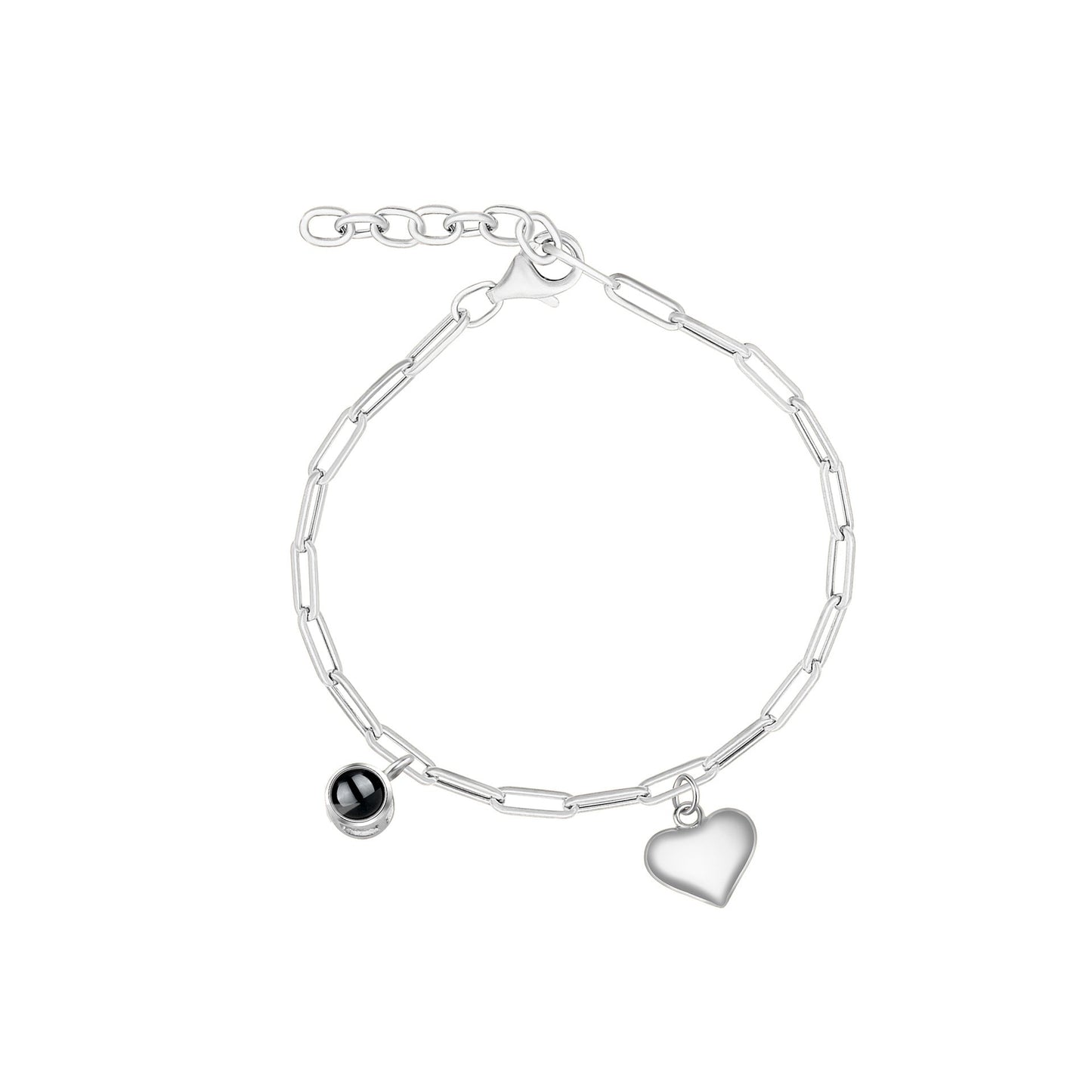 Chain Bracelet with Heart Charm