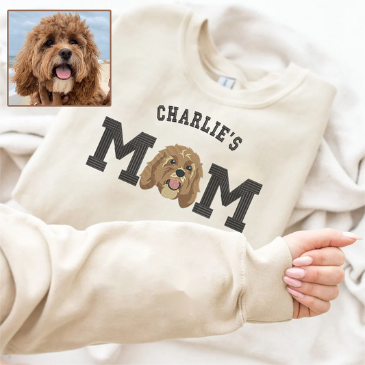 Personalized Embroidered Pet Dog Cat MOM DAD Sweatshirt