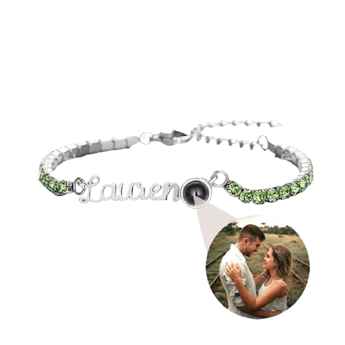 Name and Photo Tennis Bracelet