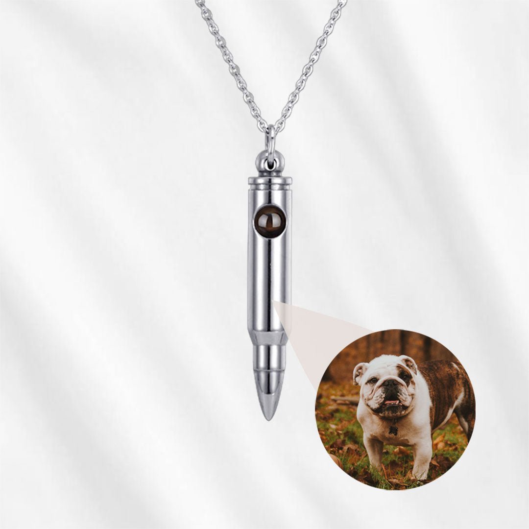 Bullet Necklace with Hidden Photo