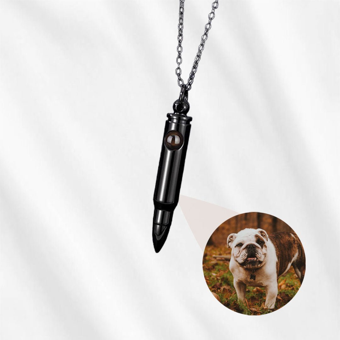 Bullet Necklace with Hidden Photo