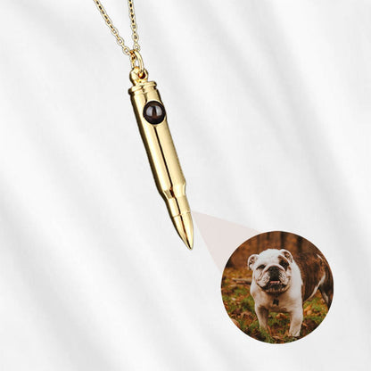 Bullet Necklace with Hidden Photo