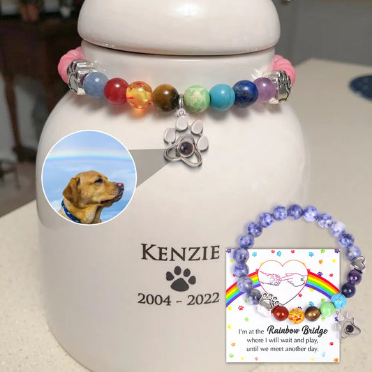 Over the Rainbow Memorial Photo Bracelet