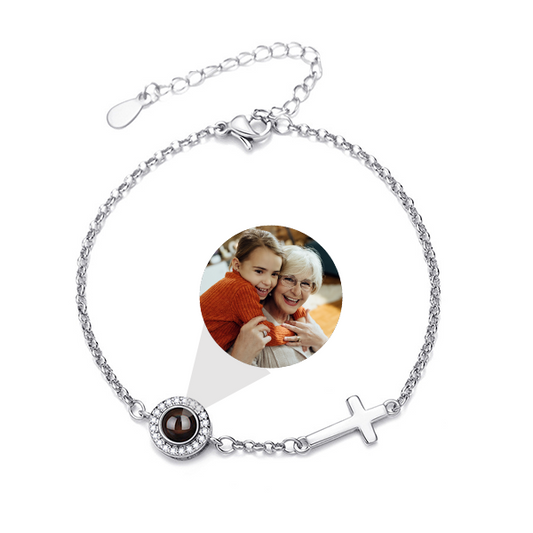 Cross & Cherished Moments Bracelet with Hidden Photo