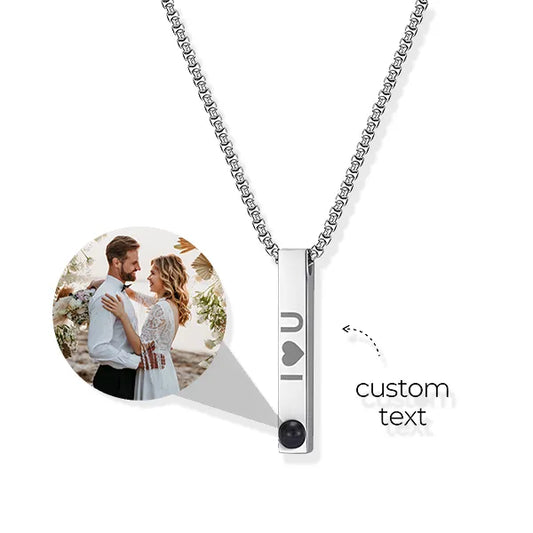 Bar Photo Necklace with Love Note